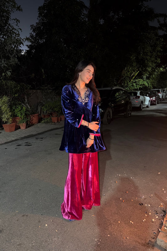 Anatara Sharara Velvet Set