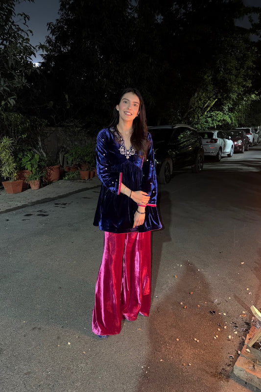 Anatara Sharara Velvet Set