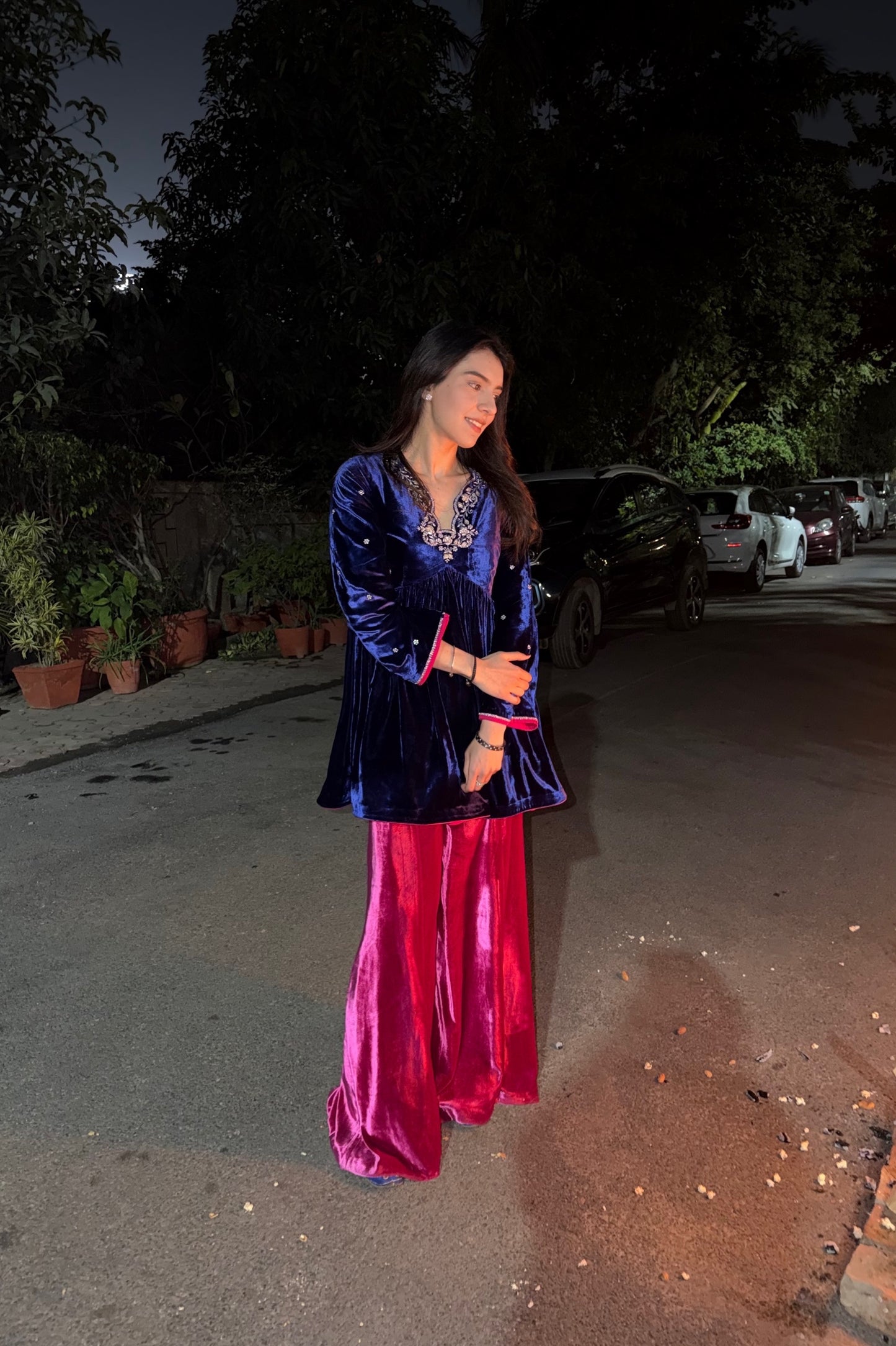 Anatara Sharara Velvet Set