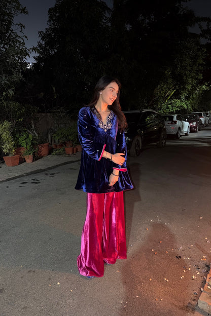 Anatara Sharara Velvet Set