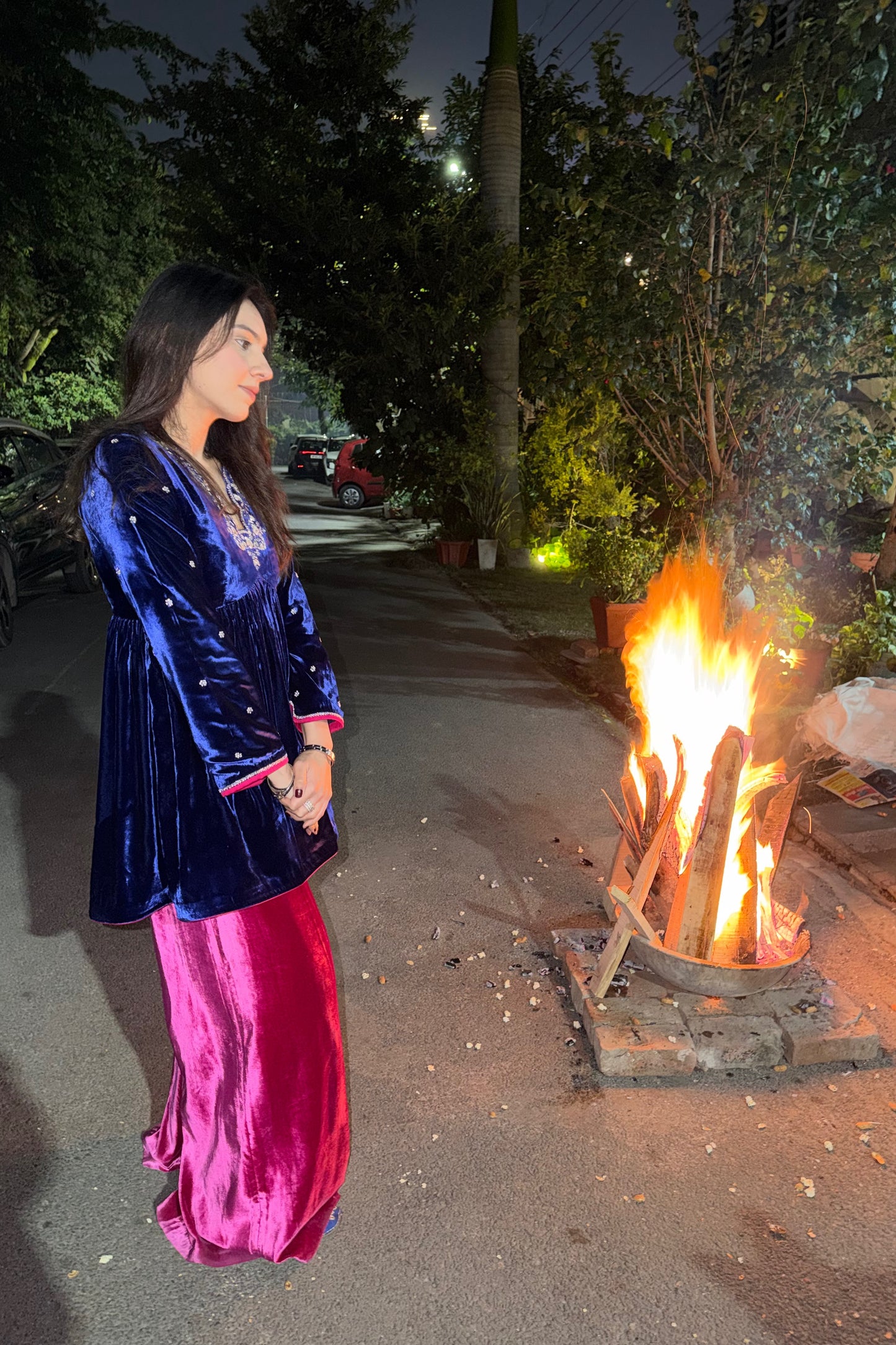 Anatara Sharara Velvet Set