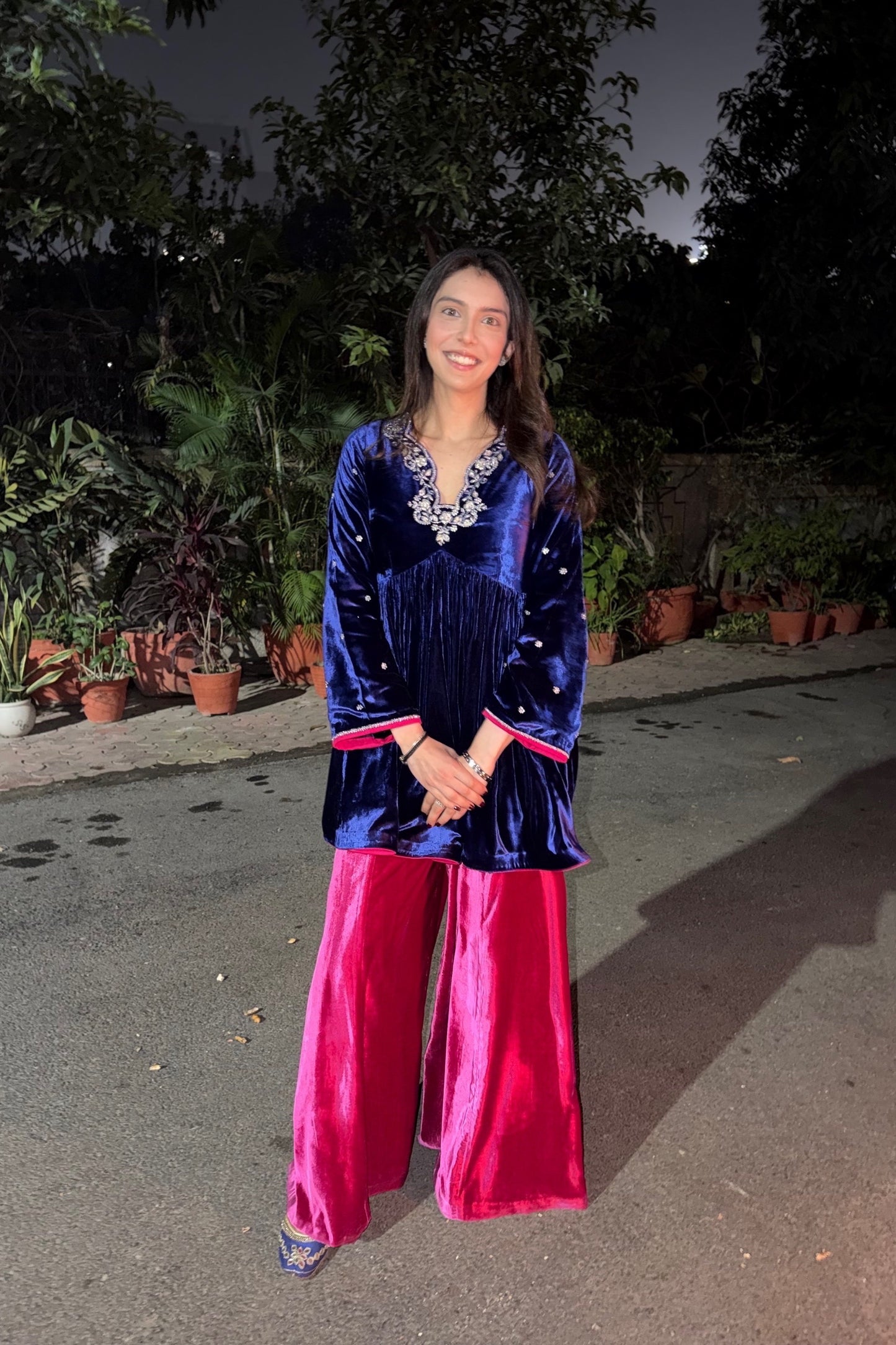 Anatara Sharara Velvet Set