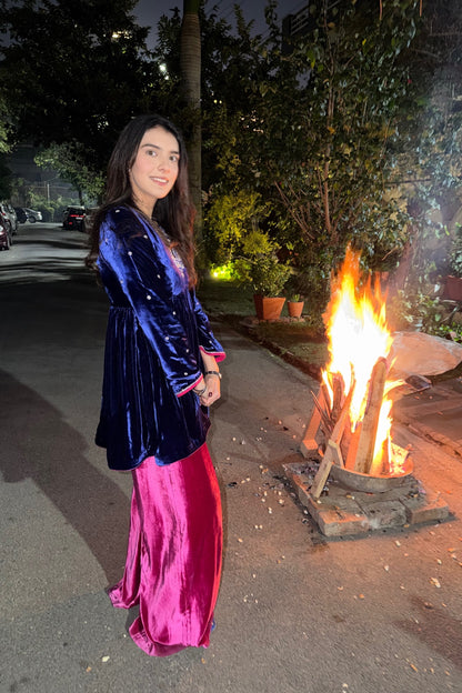 Anatara Sharara Velvet Set