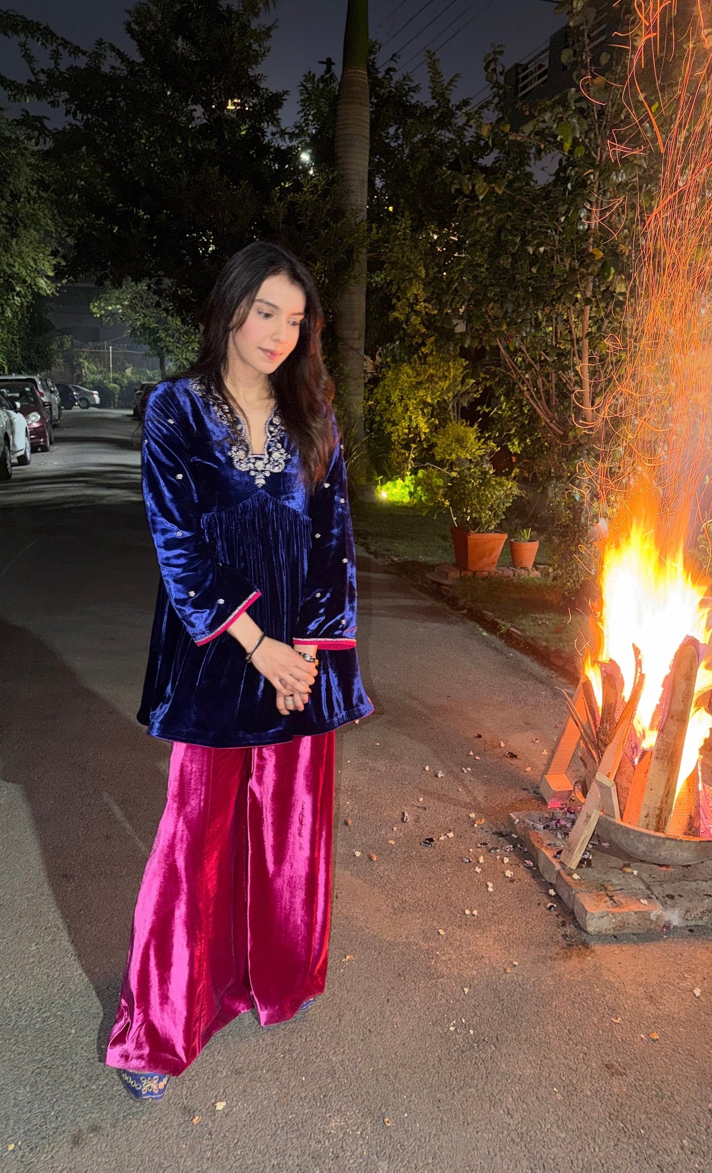 Anatara Sharara Velvet Set