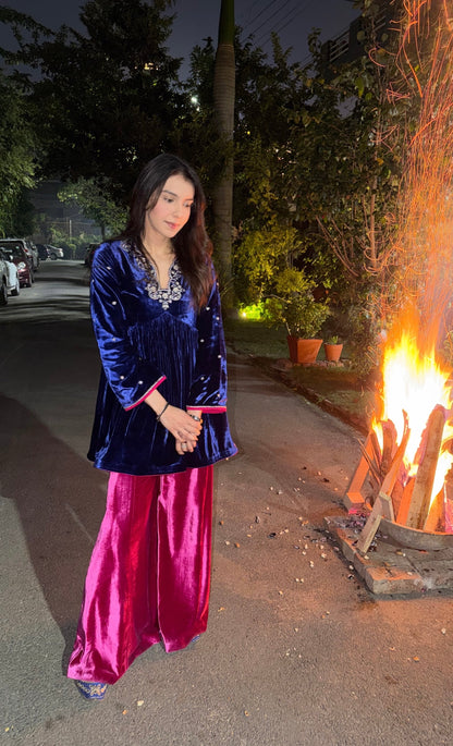 Anatara Sharara Velvet Set