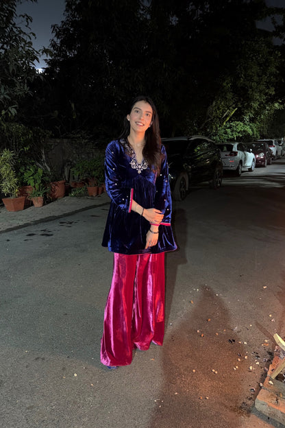 Anatara Sharara Velvet Set