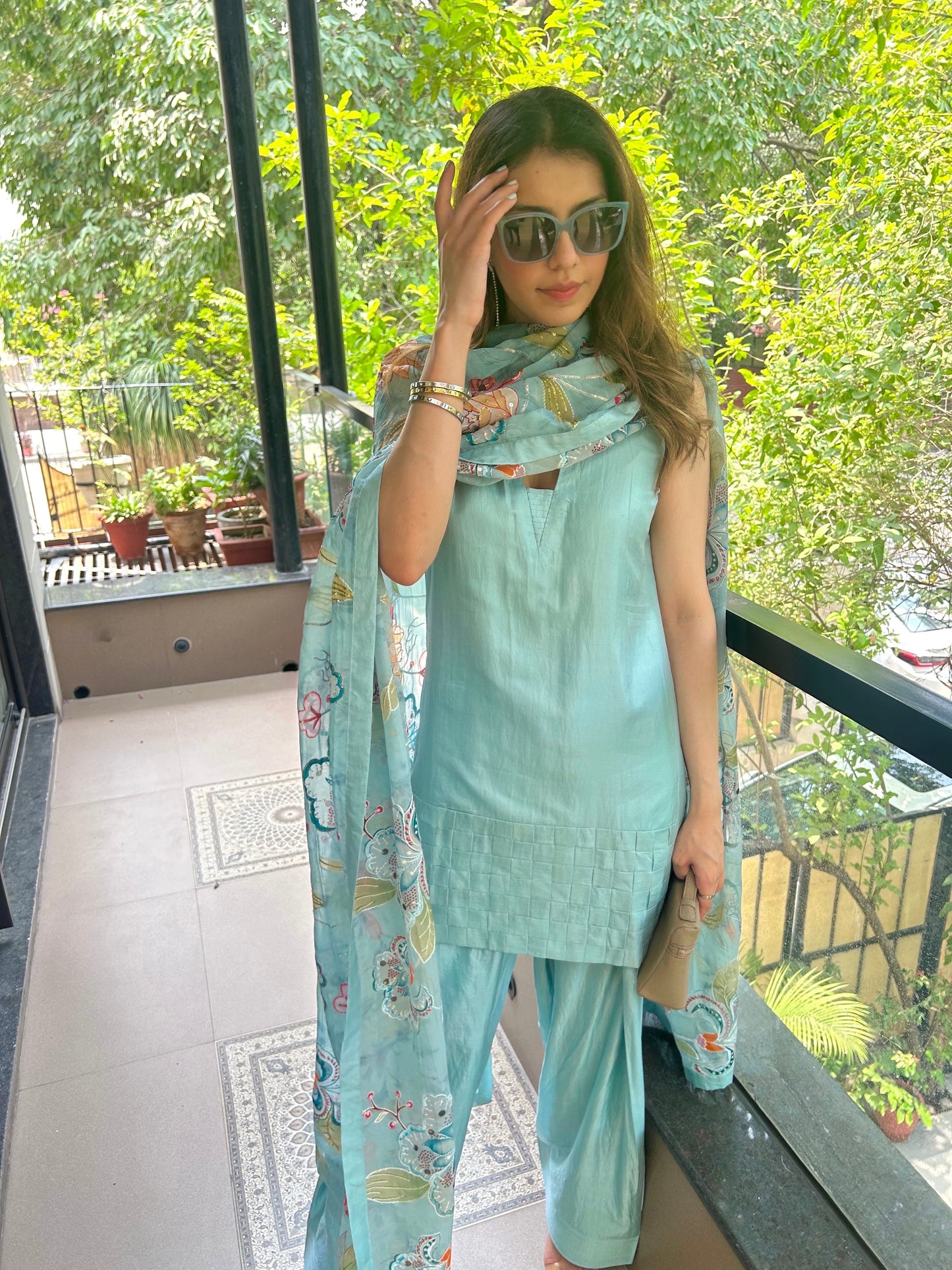 Azure Farshi Kurta Set